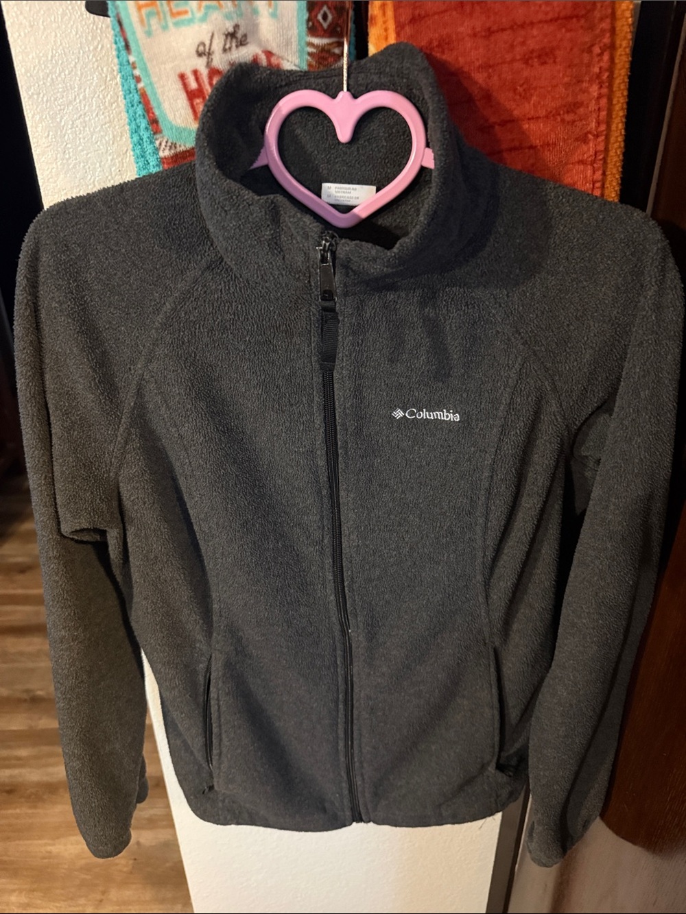 Columbia Charcoal Gray Full-Zip Fleece Jacket